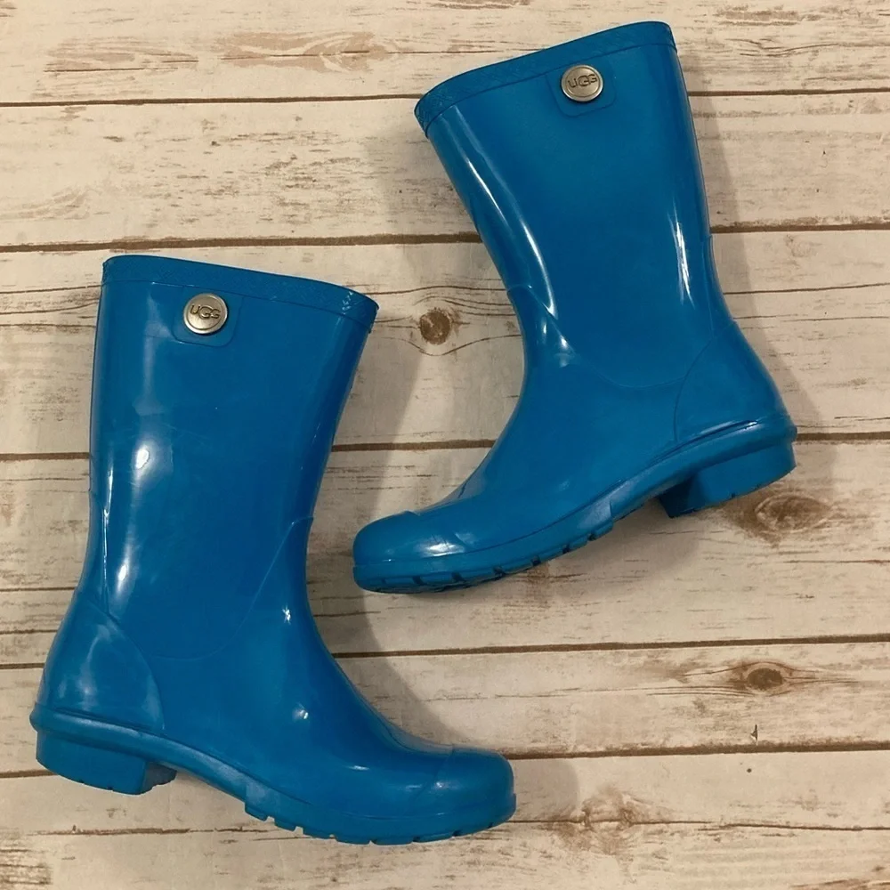 UGG Sienna Rain Boots Turquoise Teal Size 5